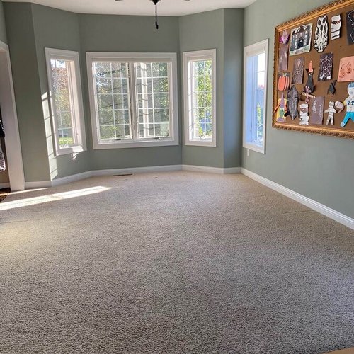 Living Room, carpet flooring in Waunakee, WI from Majestic Floors and More LLC- Before